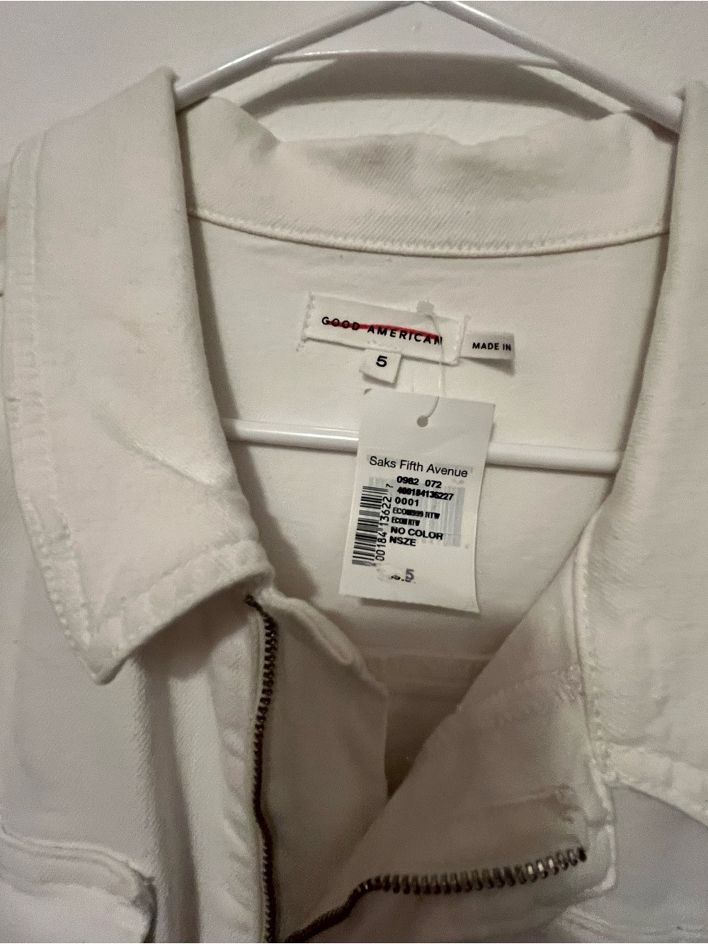 Good American 2X White Short-Sleeve One-Piece Jumpsuit - Picture 6 of 7